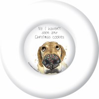 Pack of Eight 8" Round Dog "No. I Haven't Seen Any Christmas Cookies" Paper Plates
