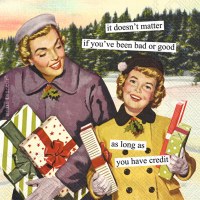"It Doesn't Matter if You've Been Bad or Good" Beverage Napkins