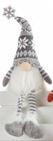 20" LED Gray Sitter Gnome