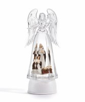 10" LED Glitter Angel Holy Family