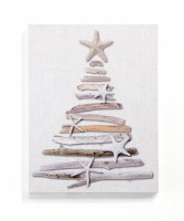 LED Starfish and Driftwood Tree Canvas