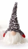8" LED Gray Bling Hat Gnome