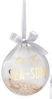 4" Glass "Tis the Sea-Son" Disk Ornament