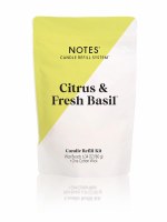 6.34 Oz Citrus and Fresh Basil Fragrance Wick and Wax Beads Refill