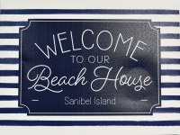 12" x 16" Sanibel Island Welcome to Our Beach House Wall Plaque