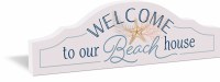 5" x 16" "Welcome to Our Beach House" Wall Plaque