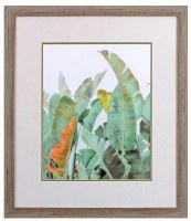 31" x 27" Orange Leaf in the Front Framed Print Under Glass