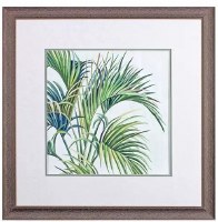 27" Sq Blue Fronf on the Side Framed Print Under Glass