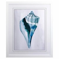 33" x 27" Soft Ocean Gems 2 Framed Print Under Glass