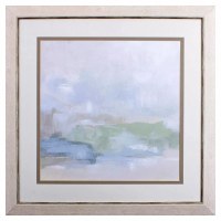 30" Sq Tonal Horizon 1 Framed Print Under Glass