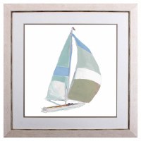 20" Sq Full Sailing 2 Framed Print Under Glass