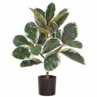 29" Faux Rubber Plant in a Black Plastic Pot