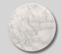 Set of Four Round White Faux Marble Coasters