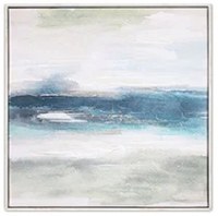 20" Sq Dark Blue Horizon Framed Canvas