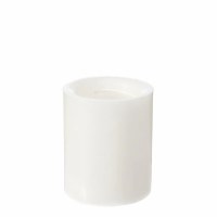 3" x 3" Pure White Spiral Pillar Candle