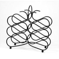 16" Black Twelve Bottle Wine Rack