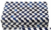 12" Blue and White Mosaic Box