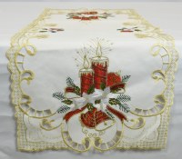 36" Gold With Candles Table Runner