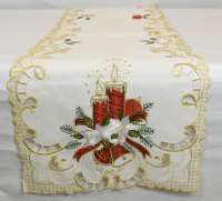 72" Gold With Candles Table Runner