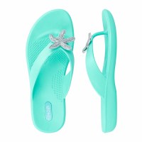 Size Small Green Livie Starfish Flip Flops