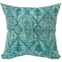 16" Sq Teal Nesco Caribe Decorative Outdoor Pillow