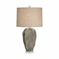 29" Taupe Flange Polyresin Table Lamp