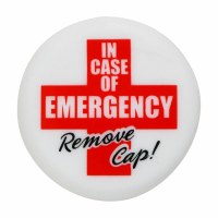 "In Case of Emergency, Remove Cap!" Silicone Bottle Cap