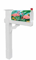 Two Flamingos Mailbox Cover