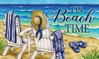 18" x 30" "On Beach Time" Doormat