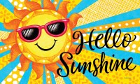 18" x 30" "Hello Sunshine" Doormat