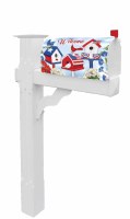 Red, White, and Blue Birdhouse Mailbox Cover