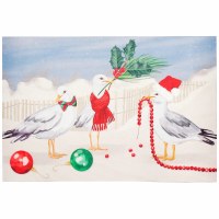 23" x 35" Christmas Seagulls Indoor/Outdoor Mat