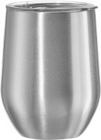 12 Oz Silver Stainless Steel Insulated Wine Tumbler