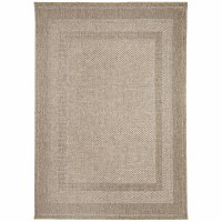 3.3' x 4.11' Natural Boarder Orly Rug