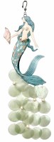 26" Metal and Capiz Mermaid Wind Chime