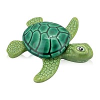 3" Green Ceramic Sea Turtle Box