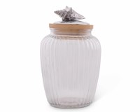 60 Oz Silver Whelk Shell Top Canister