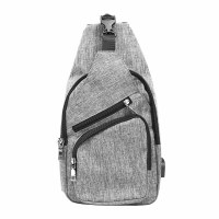 12" Gray Anti-Theft Regular Size Day Pack
