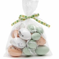Bag of 18 Multipastel Bunny Face Eggs