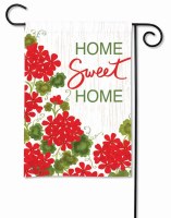 18" x 13" Red Geraniums Mini Garden Flag