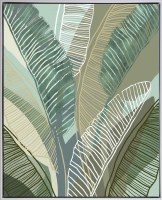 30" x 24" Tropical Botanical 2 Canvas in a White Frame