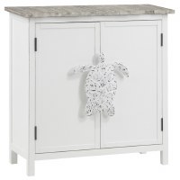 32" Boardwalk and White Two Doors Turtle Cabinet