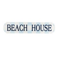 8" x 37" "Beach House" Metal Wall Plaque