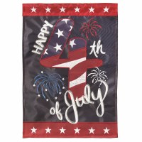 18" x 13" "Happy 4th of July" Mini Garden Flag