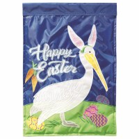 18" x 13" "Happy Easter" Easter Pelican Mini Garden Flag