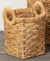 14" Natural Ring Handle Basket