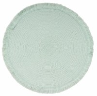 15" Dark Aqua Malta Fringe Placemat