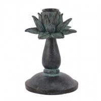 6" Verdigris Artichoke Taper Candleholder