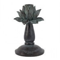 7" Verdigris Artichoke Taper Candleholder