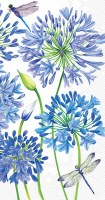 8" x 4" Blue Agapanthus Guest Towels